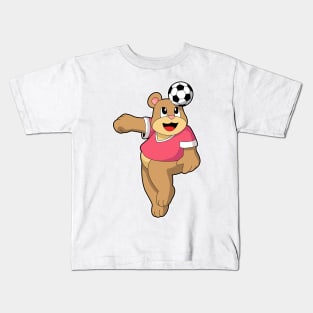 Bear as Soccer player with Soccer Kids T-Shirt